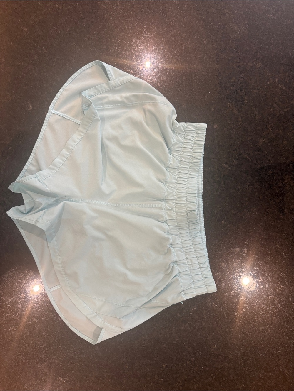 Women’s Light Blue Elastic-Waist Active Shorts